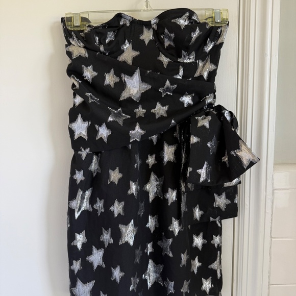 For Love and Lemons Black Silver Star Strapless Dress - Picture 2 of 3